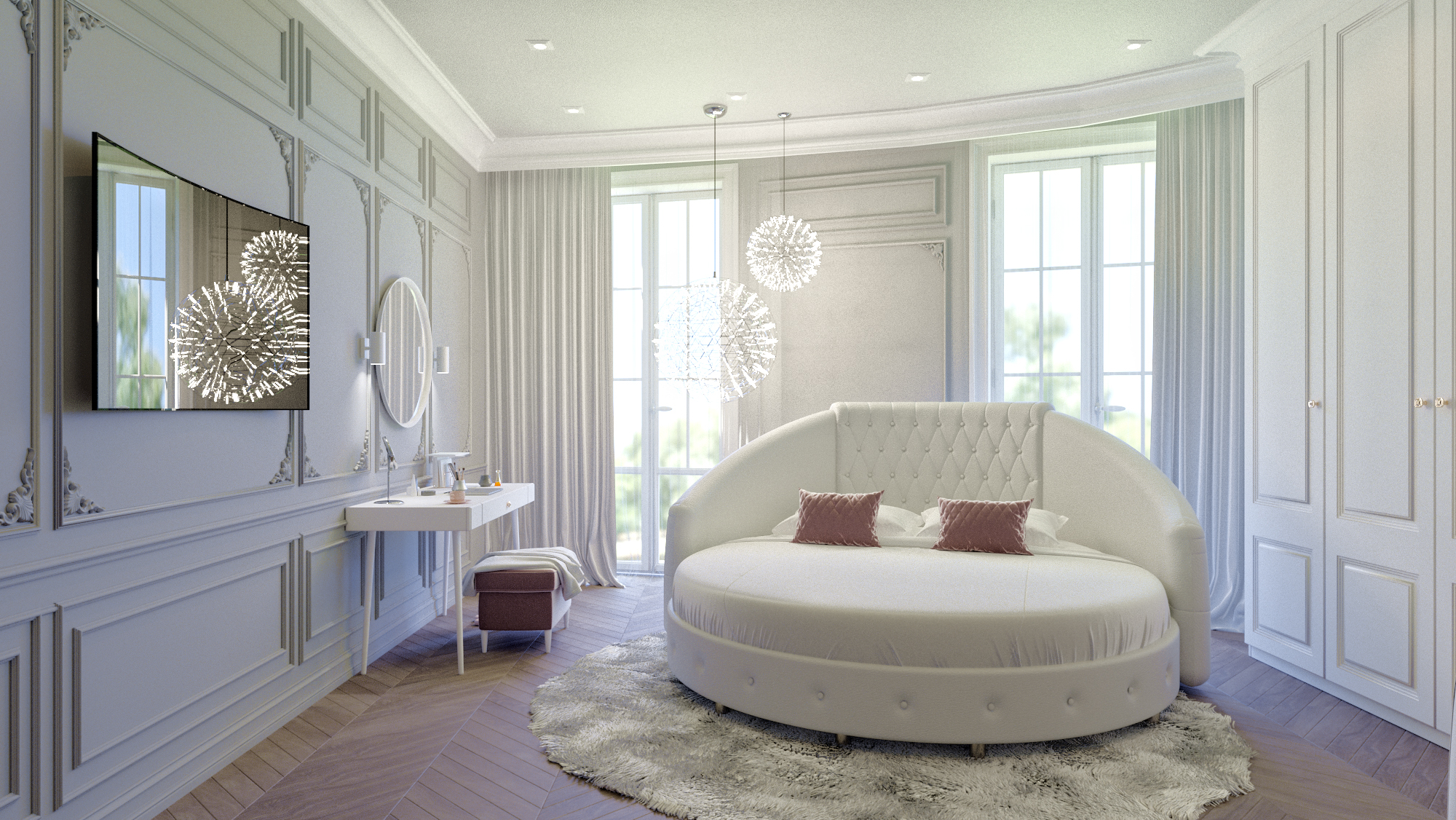 Shine – стильный интерьер для помещения с затейливой геометрией